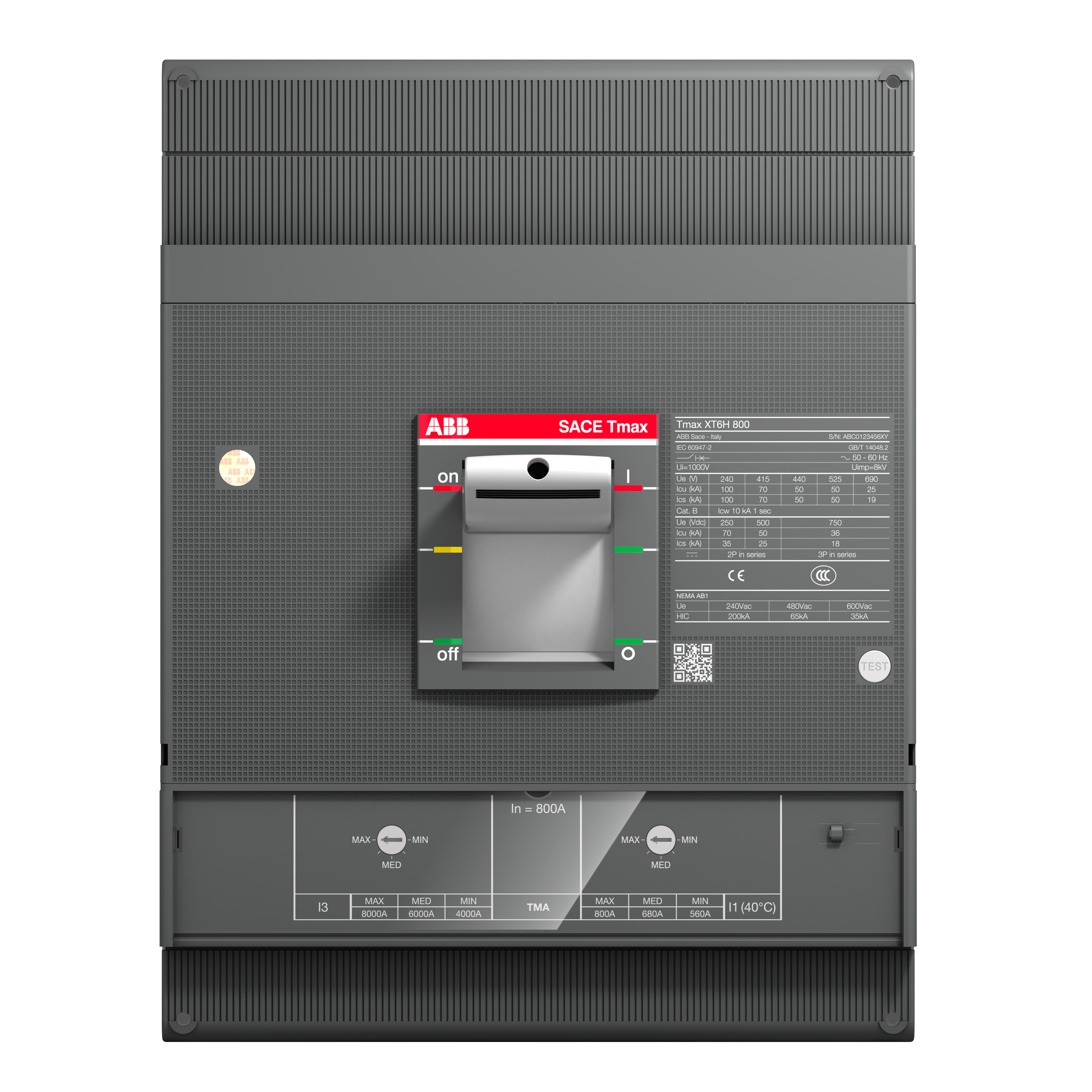 1SDA100718R1 ABB - XT6N 800 TMA 800-8000 3p F F